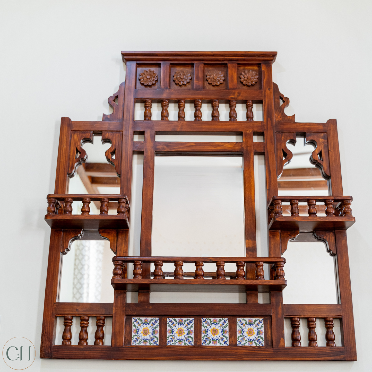 Fidaa - Handcrafted Ornamental Wooden Jharokha Mirror