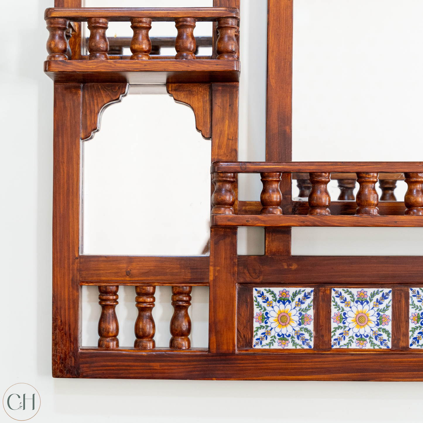 Fidaa - Handcrafted Ornamental Wooden Jharokha Mirror