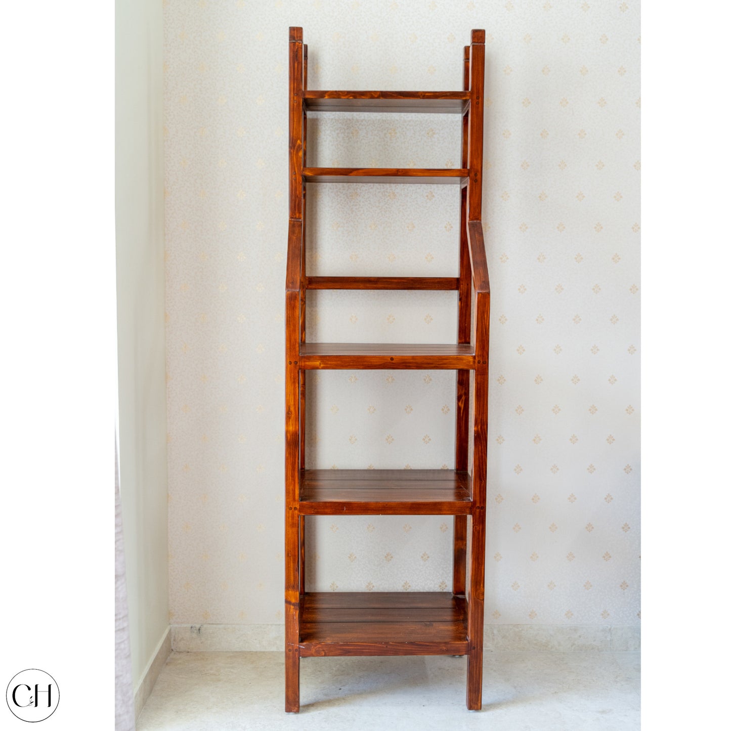 Zeenat - Tiered Wooden Etagere Ladder Shelf