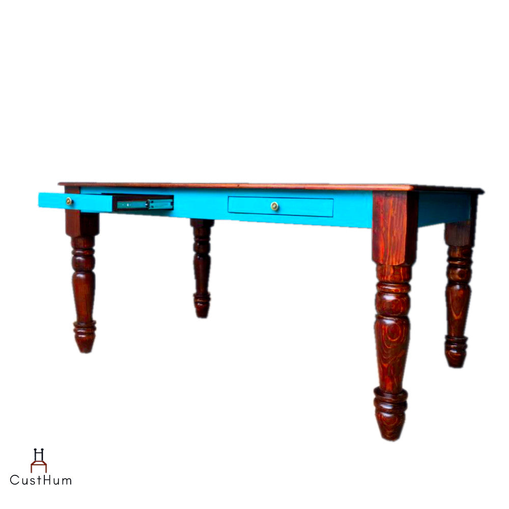 Afreen - 6-Seater Solid Wood Dining Set - CustHum