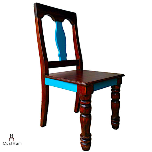 Farmhouse-style solid wood dining chair, without upholstery | CUSTHUM