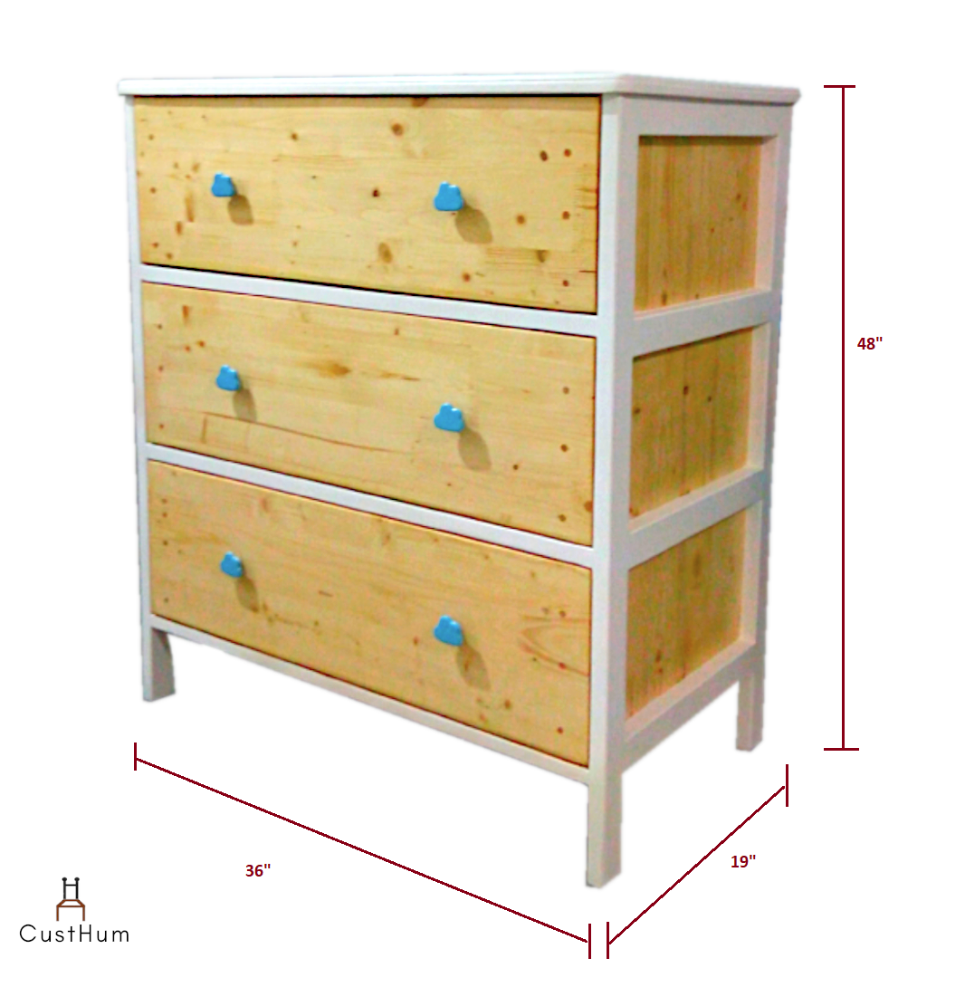 CustHum-Arendelle-chest of drawers with cloud shaped handles-dimensions