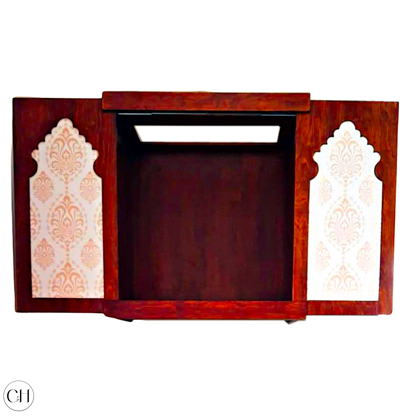 CustHum-Bhakti-compact wallmounted puja unit with sliding doors