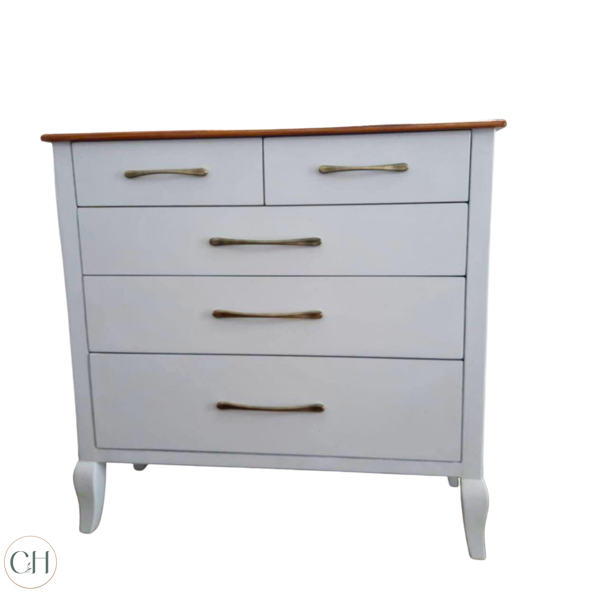 Eloisa - Queen Anne Style Chest of Drawers with Cabriole Legs - CustHum
