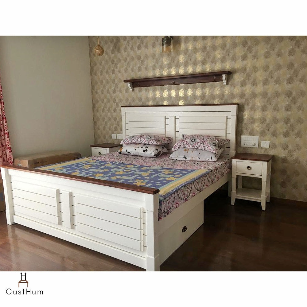 CustHum-Marbella-Farmhouse style solid wood cot-customer photo