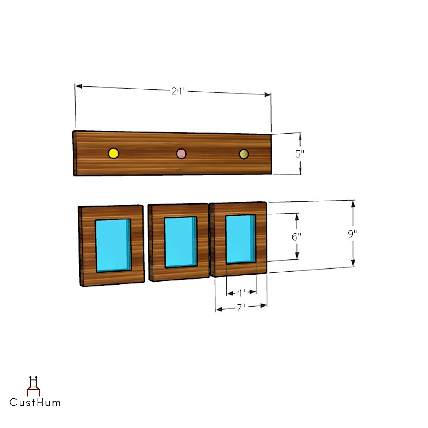 Moneta - Wooden Photo Frame Gallery - CustHum