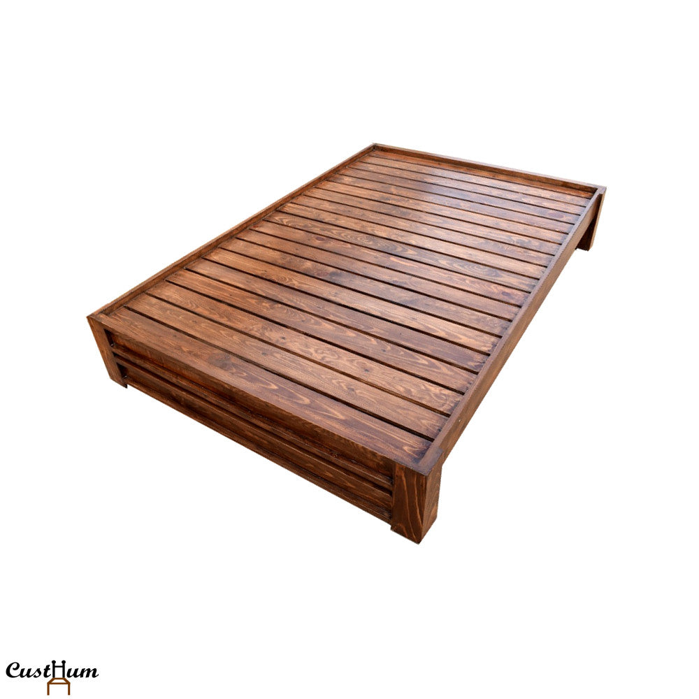 Periwinkle - Simple Solid Wood Cot - CustHum