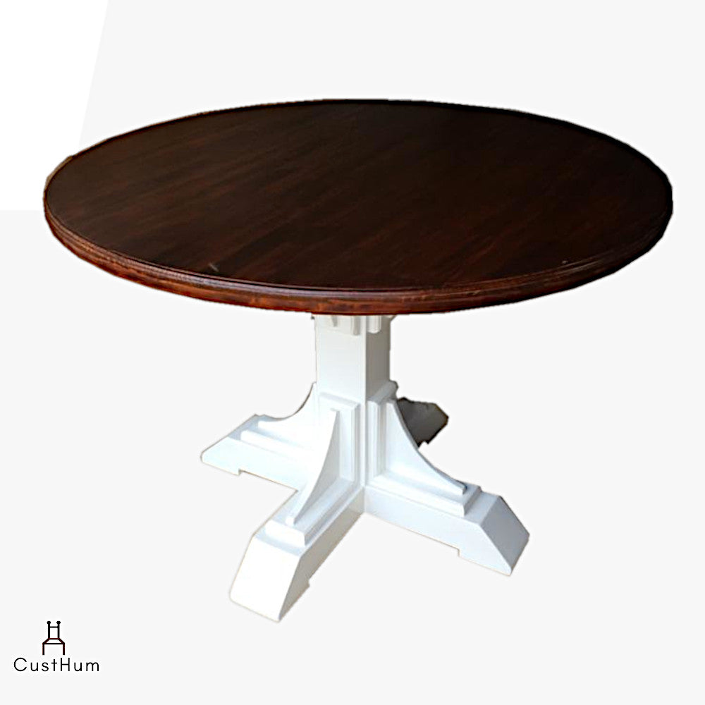 CustHum-Olive-4 seater solid wood round dining set-02