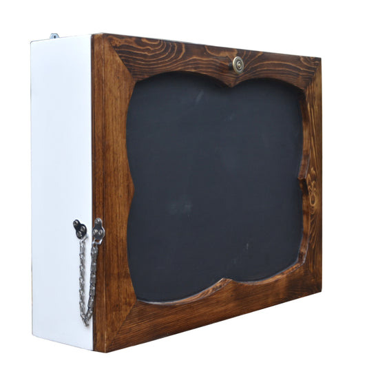 CustHum-Creativ-Murphy style wall mounted arts work desk (in white and teak tones)