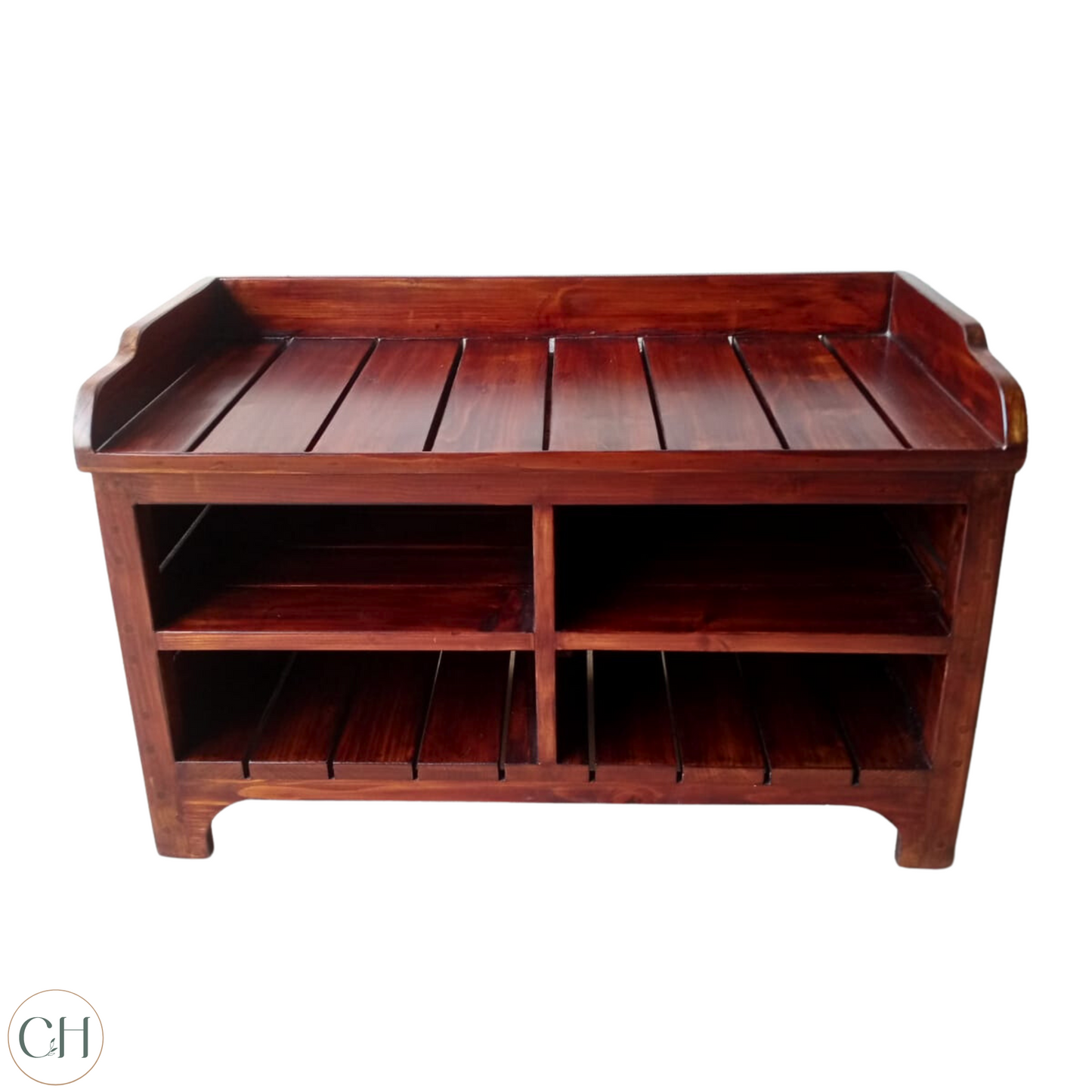 Remy - Compact Open Shoe Rack with Seat - CustHum
