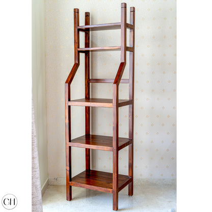 Zeenat - Tiered Wooden Etagere Ladder Shelf