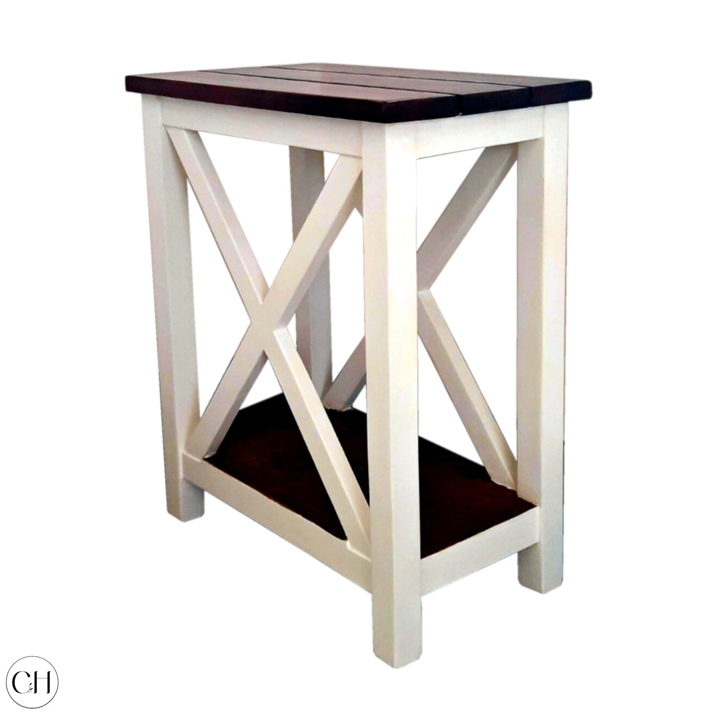 Ada - Farmhouse-style Solid Wood End Table - CustHum