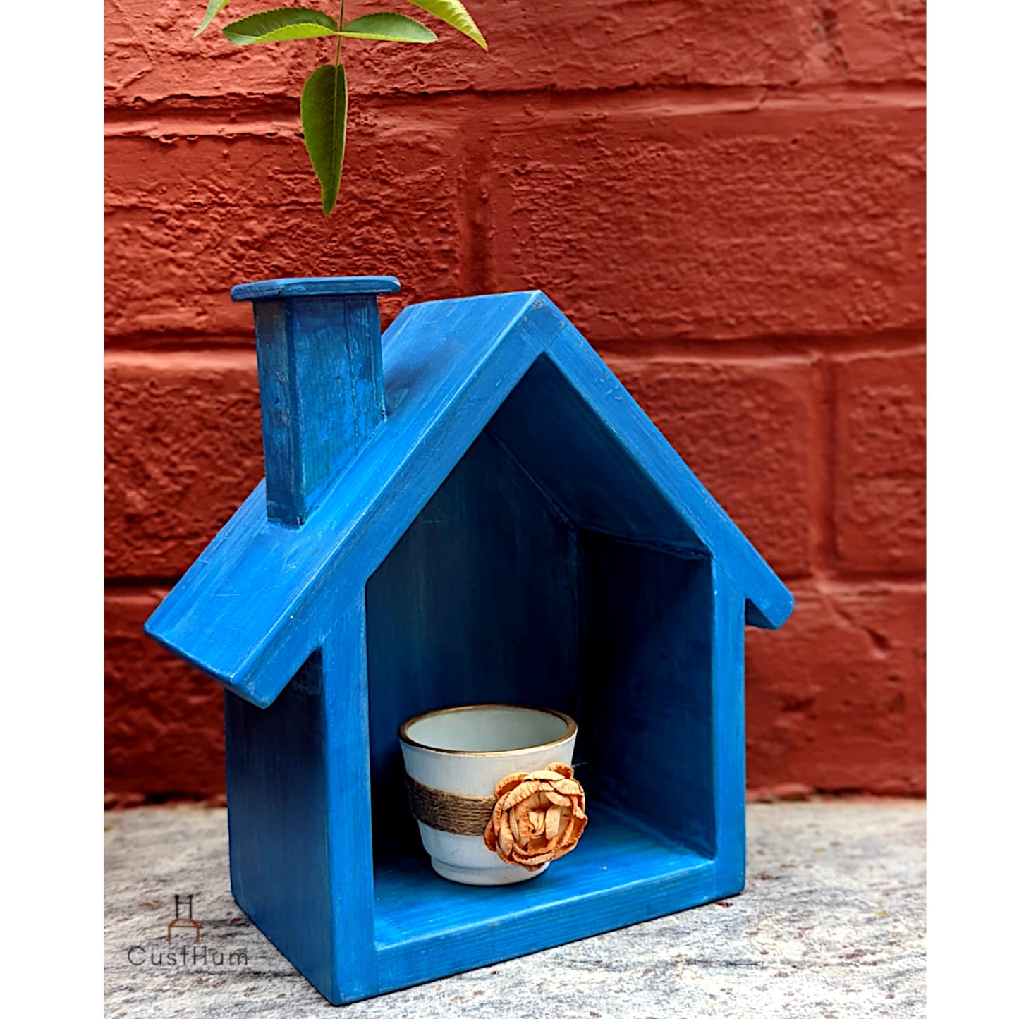 Adobe - Adorable House-shaped Wooden Decor - CustHum