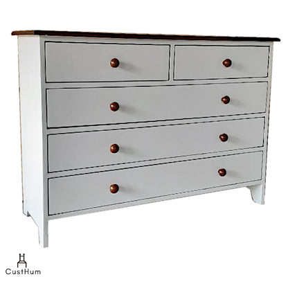 CustHum-Armorica-Two-tone Solid Wood Chest of Drawers 01