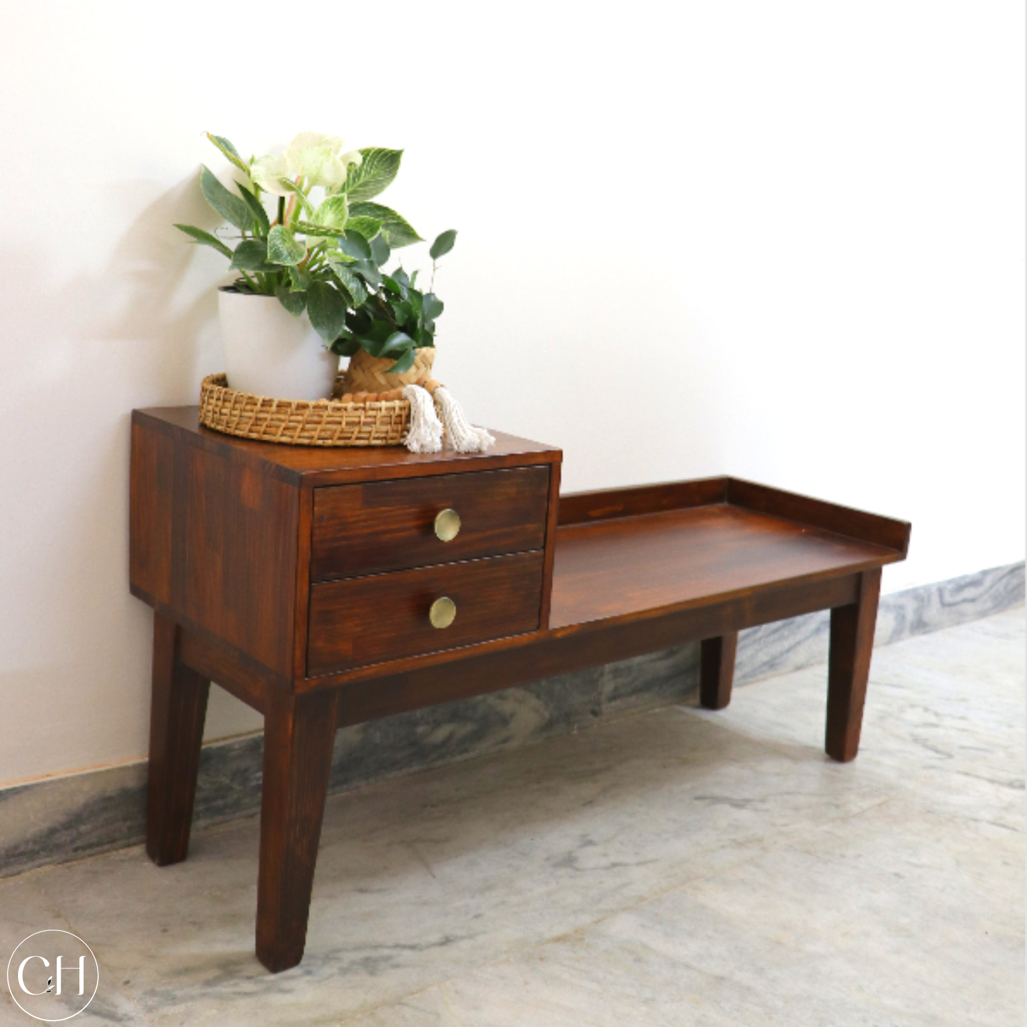Transitional Bench Bellagio - Wooden Transitional Bench with Storage – CustHum