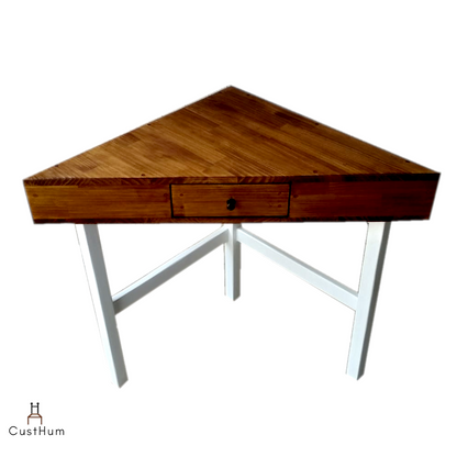 Clover - Elegant Solid Wood Corner Table - CustHum