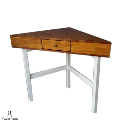 Clover - Elegant Solid Wood Corner Table - CustHum