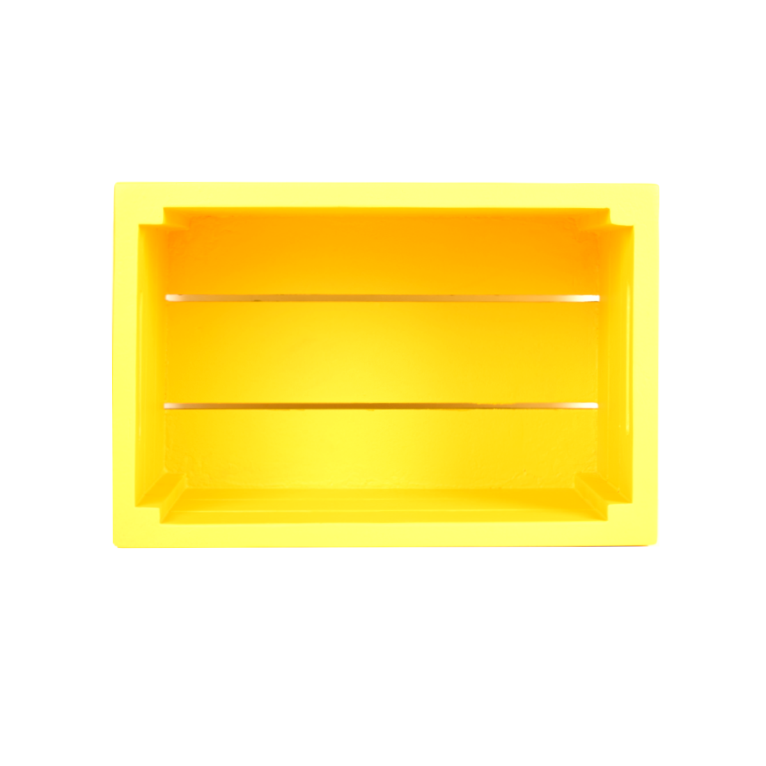 CustHum-Crate-multipurpose pallet crate box (yellow; top view)