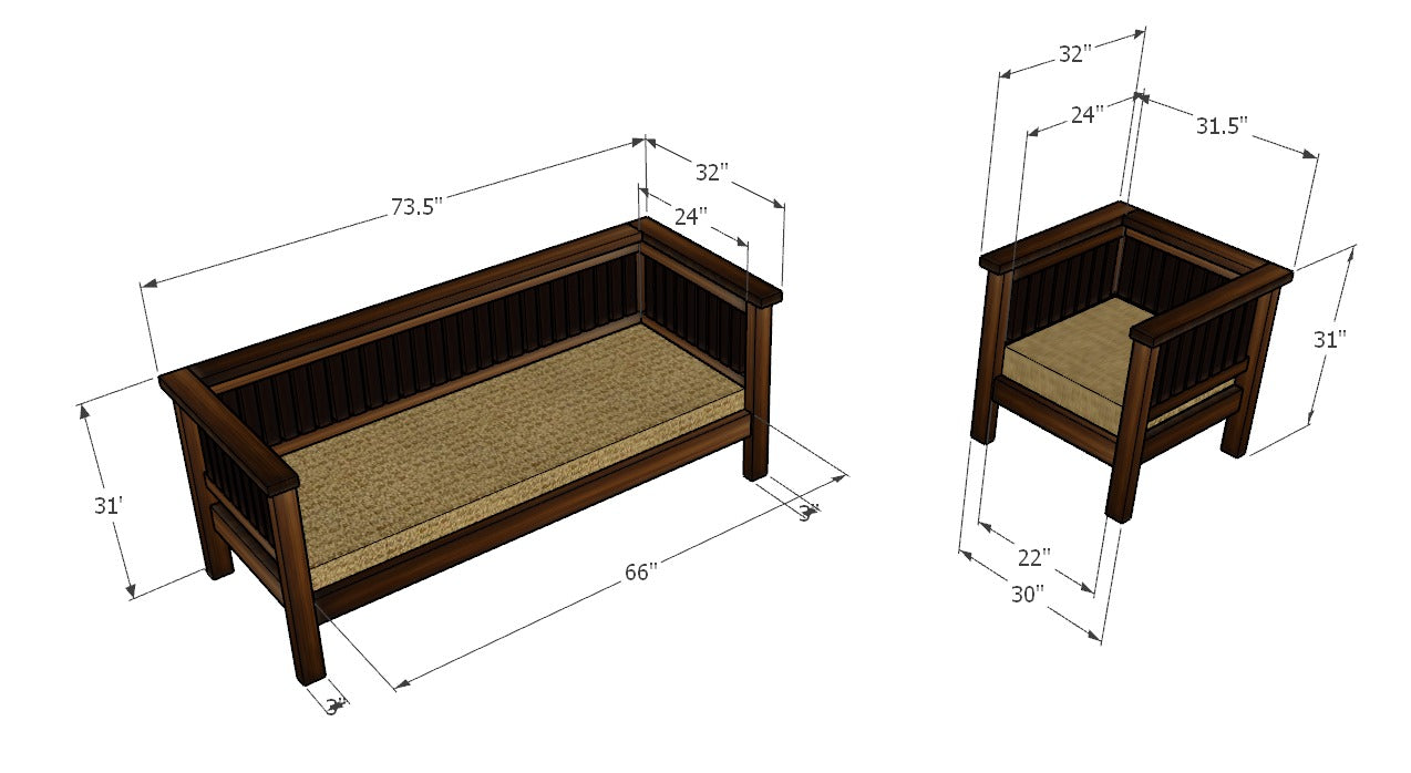 Custhum-Darius-single seater sofa in slatted design-dimensions