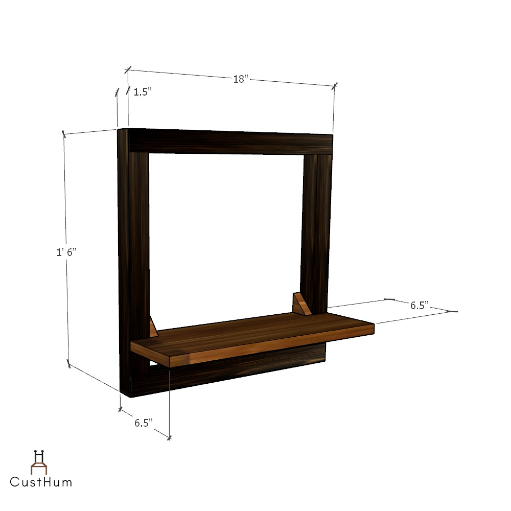 CustHum-Dorian-picture frame shelf-dimensions