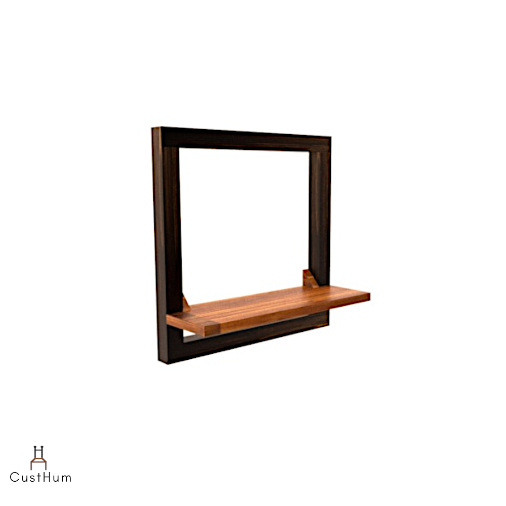 CustHum-Dorian-picture frame shelf-wild walnut (profile view)