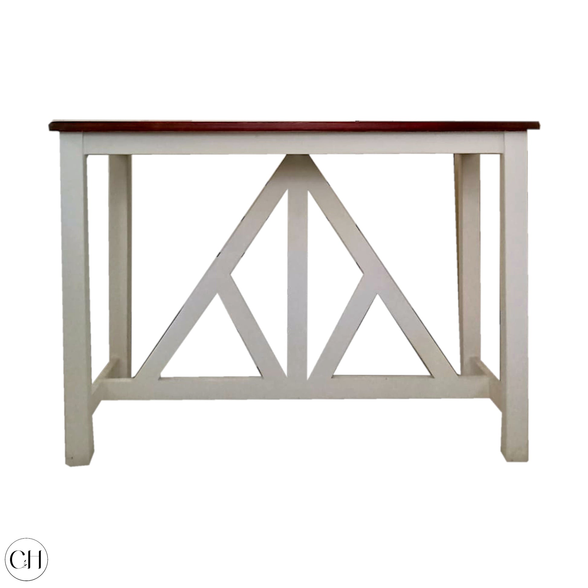 Erina - Farmhouse-style Console Table with Slatted Top - CustHum