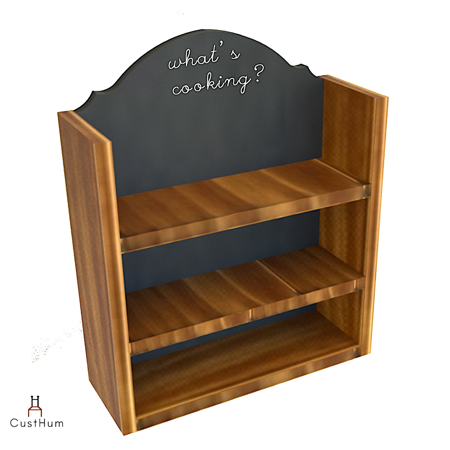 CustHum-Ginger-farmhouse- style wooden spice rack with blackboard paint on the back-ISO