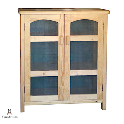 CustHum-Granny's Larder-kitchen cabinet with wire mesh doors-1