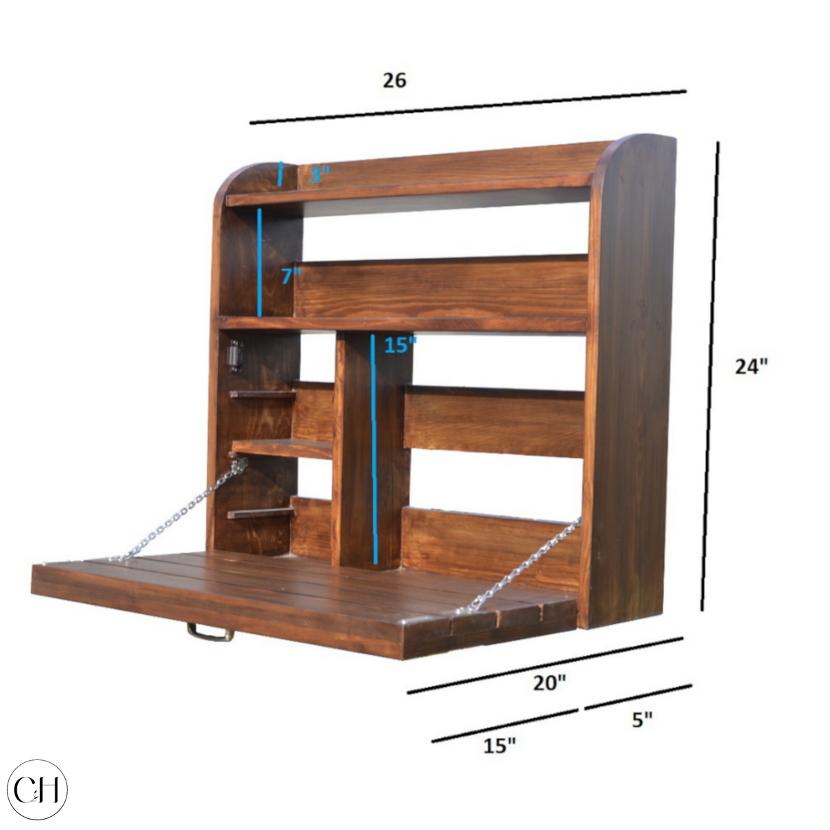 Lima - Wall-mounted Murphy Table/Bar Cabinet – CustHum