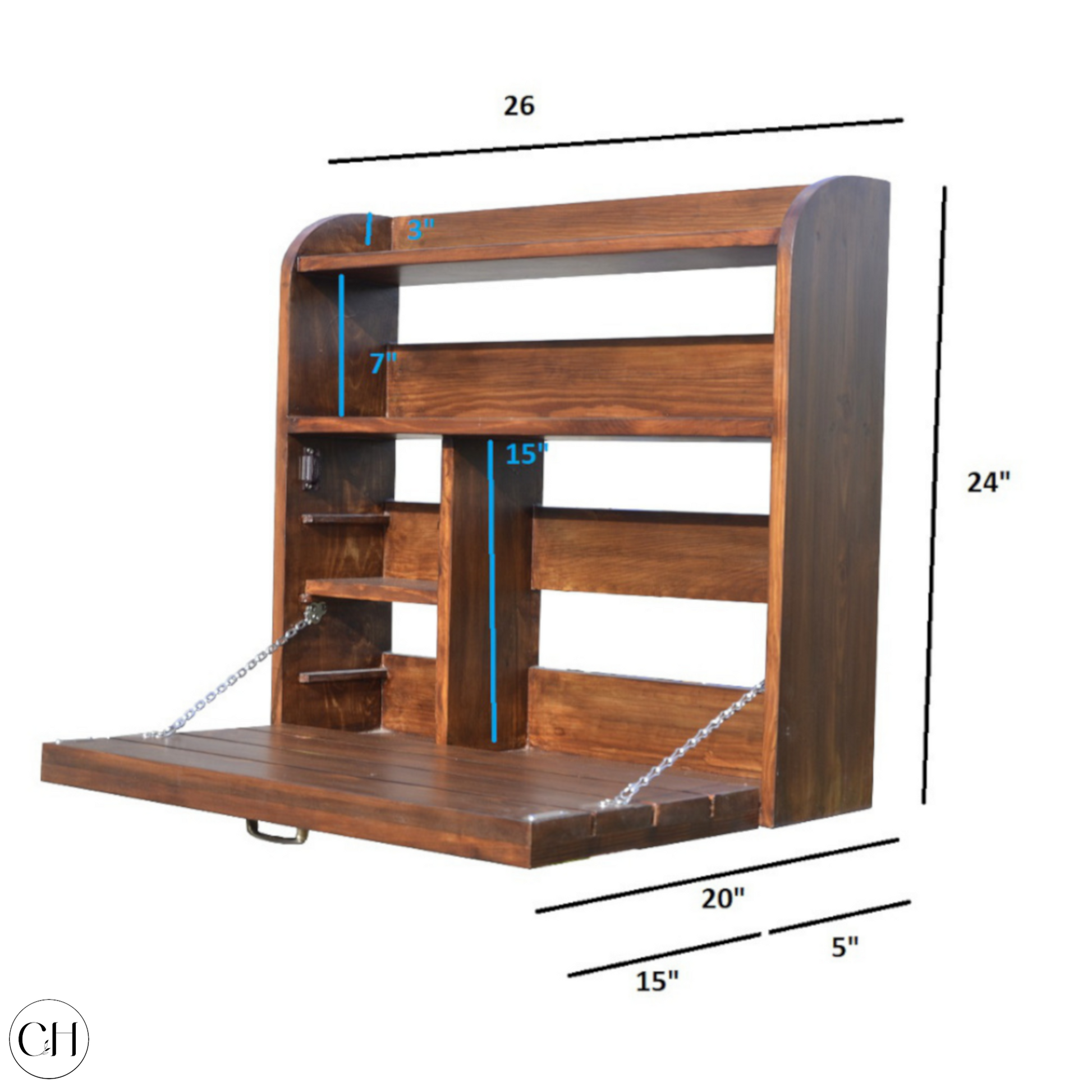 CustHum-Lima-Murphy-style wall-mounted table (dimensions)