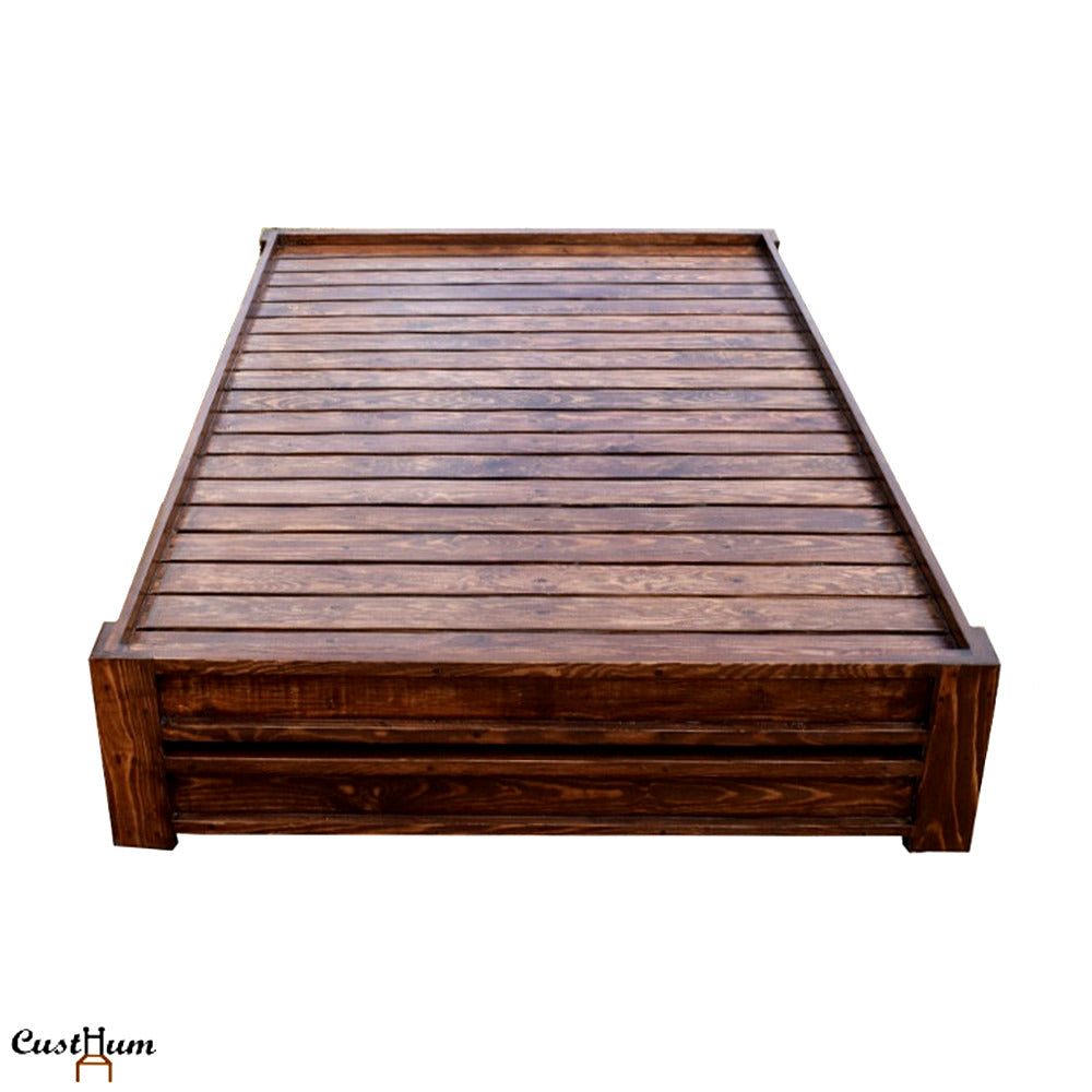 Periwinkle - Simple Solid Wood Cot - CustHum
