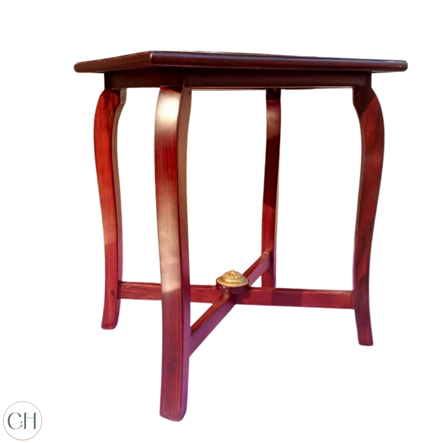 Rosa - Accent Table with Cabriole Legs and Rosewood Finish - CustHum