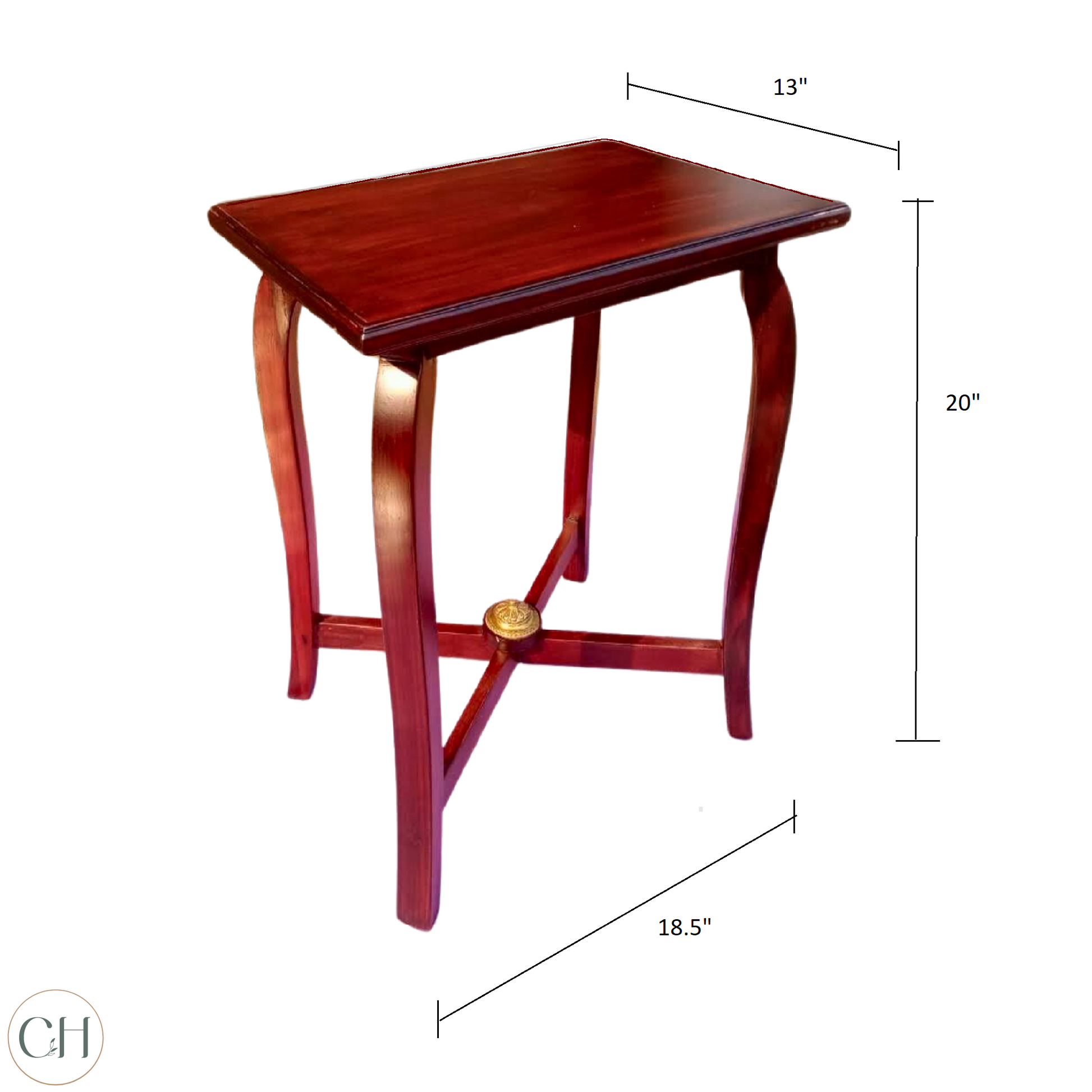 Rosa - Accent Table with Cabriole Legs and Rosewood Finish – CustHum