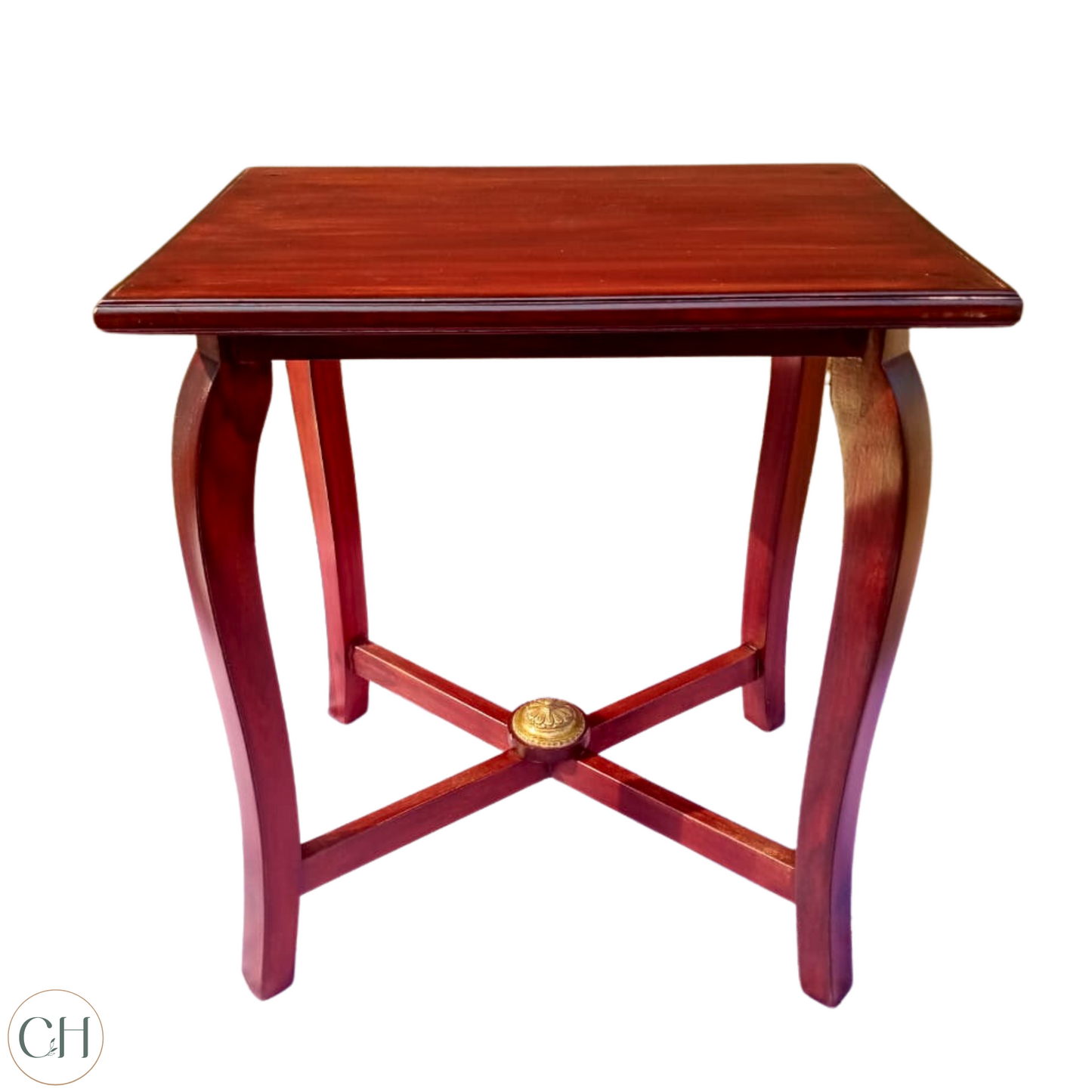 Rosa - Accent Table with Cabriole Legs and Rosewood Finish - CustHum