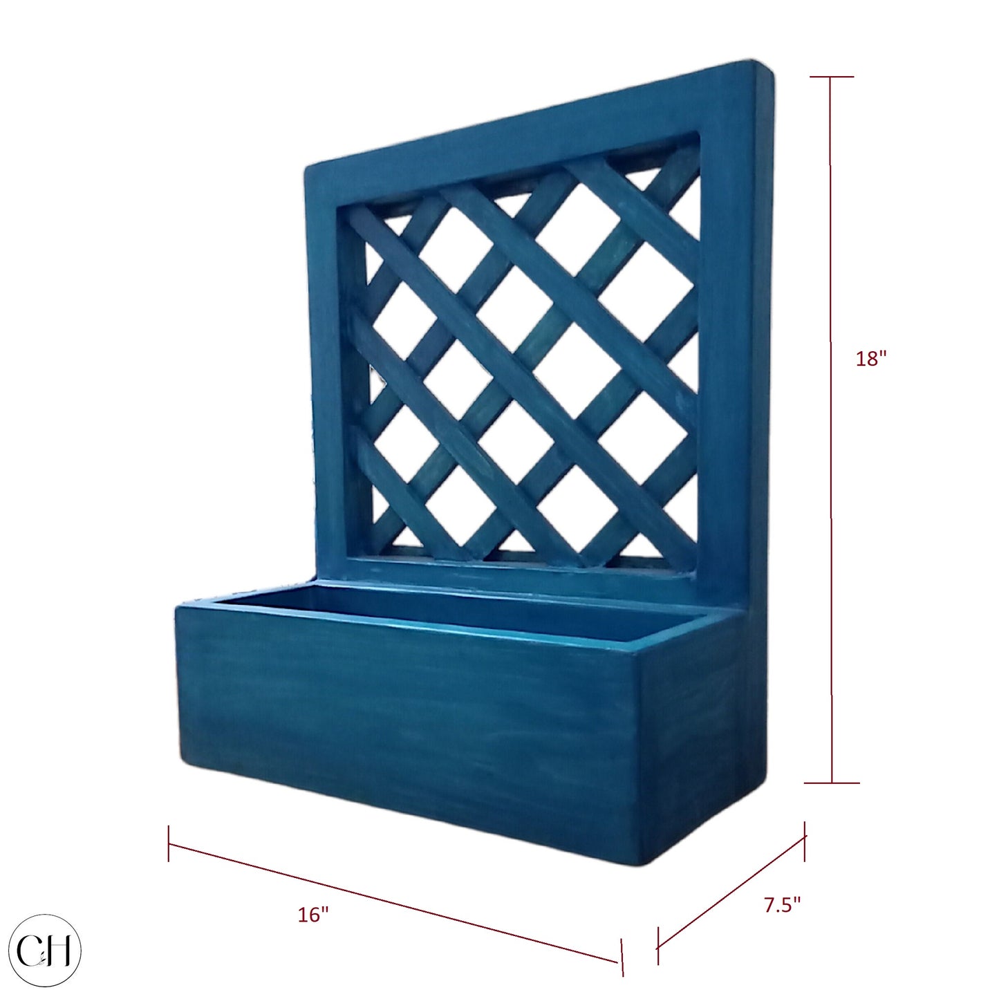 Senja - Small Wooden Planter with Lattice Design - CustHum